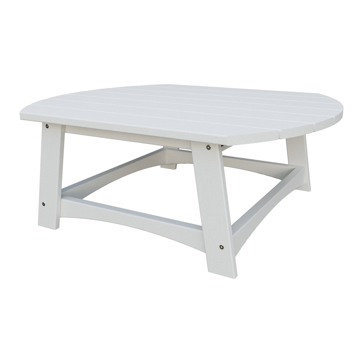 Amish Coastal Conversation Table in Bright White