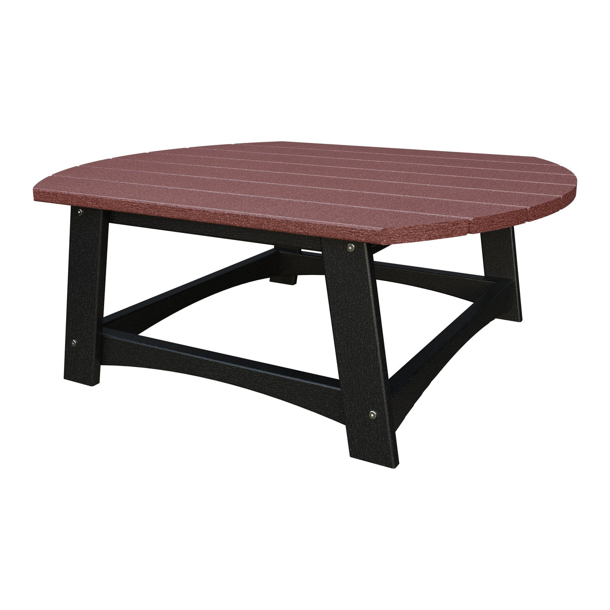 Amish Coastal Conversation Table in Cherrywood & Black