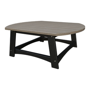 Amish Coastal Conversation Table in Coastal Gray & Black