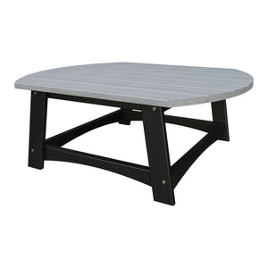 Amish Coastal Conversation Table in Driftwood Gray & Black