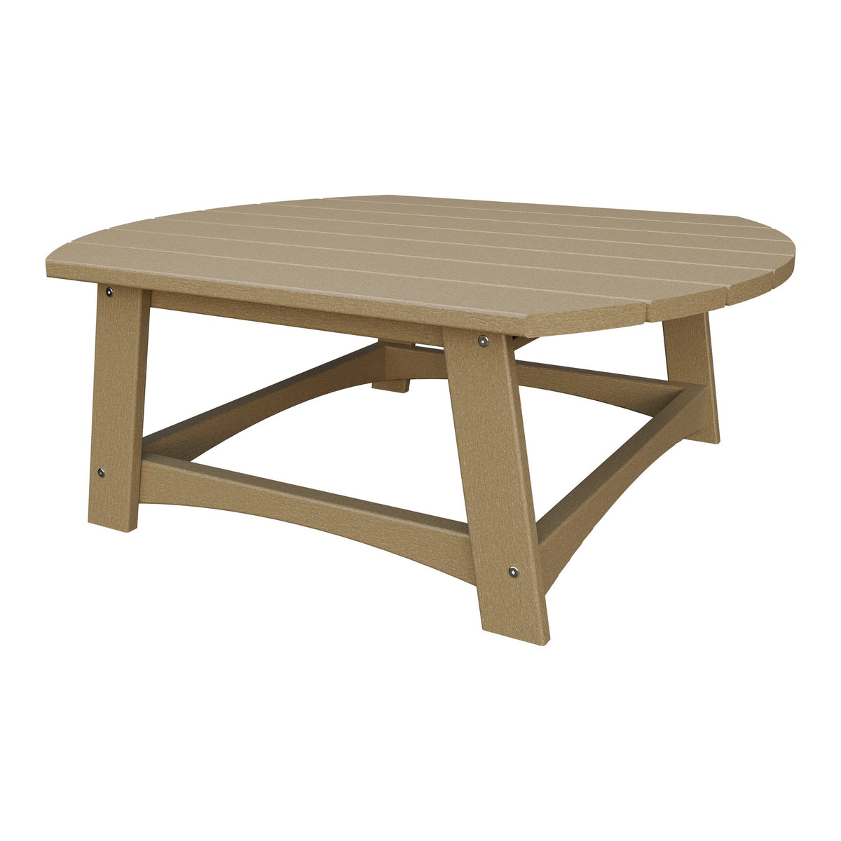 Amish Coastal Conversation Table in Weathered Wood