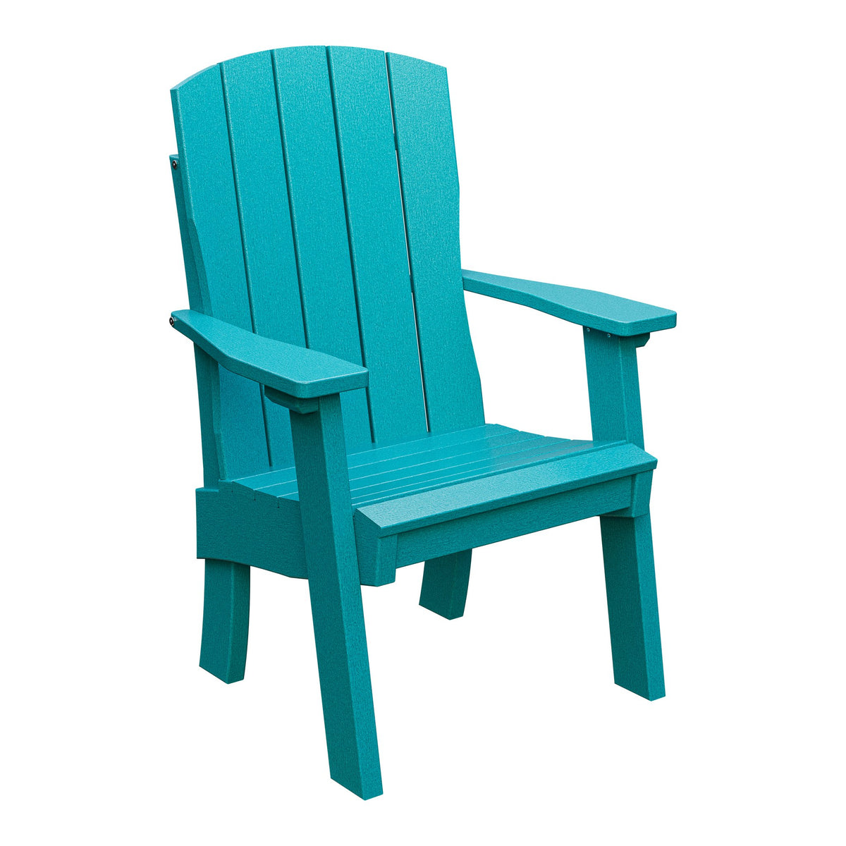 Amish Coastal Fanback Patio Dining Armchair in Aruba Blue