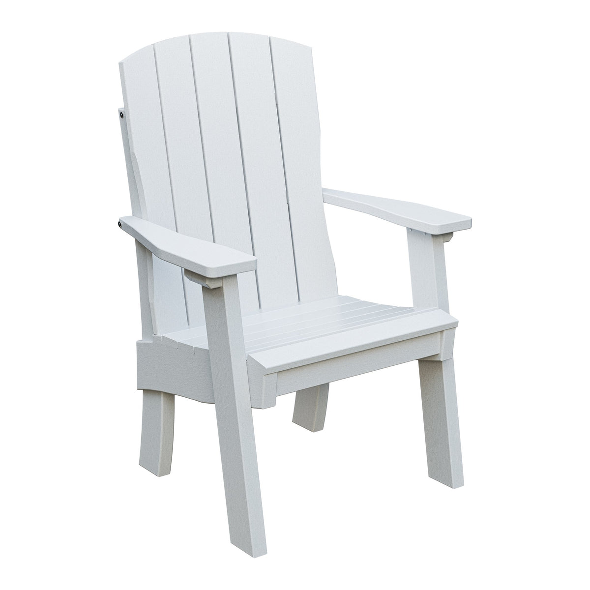 Amish Coastal Fanback Patio Dining Armchair in Bright White
