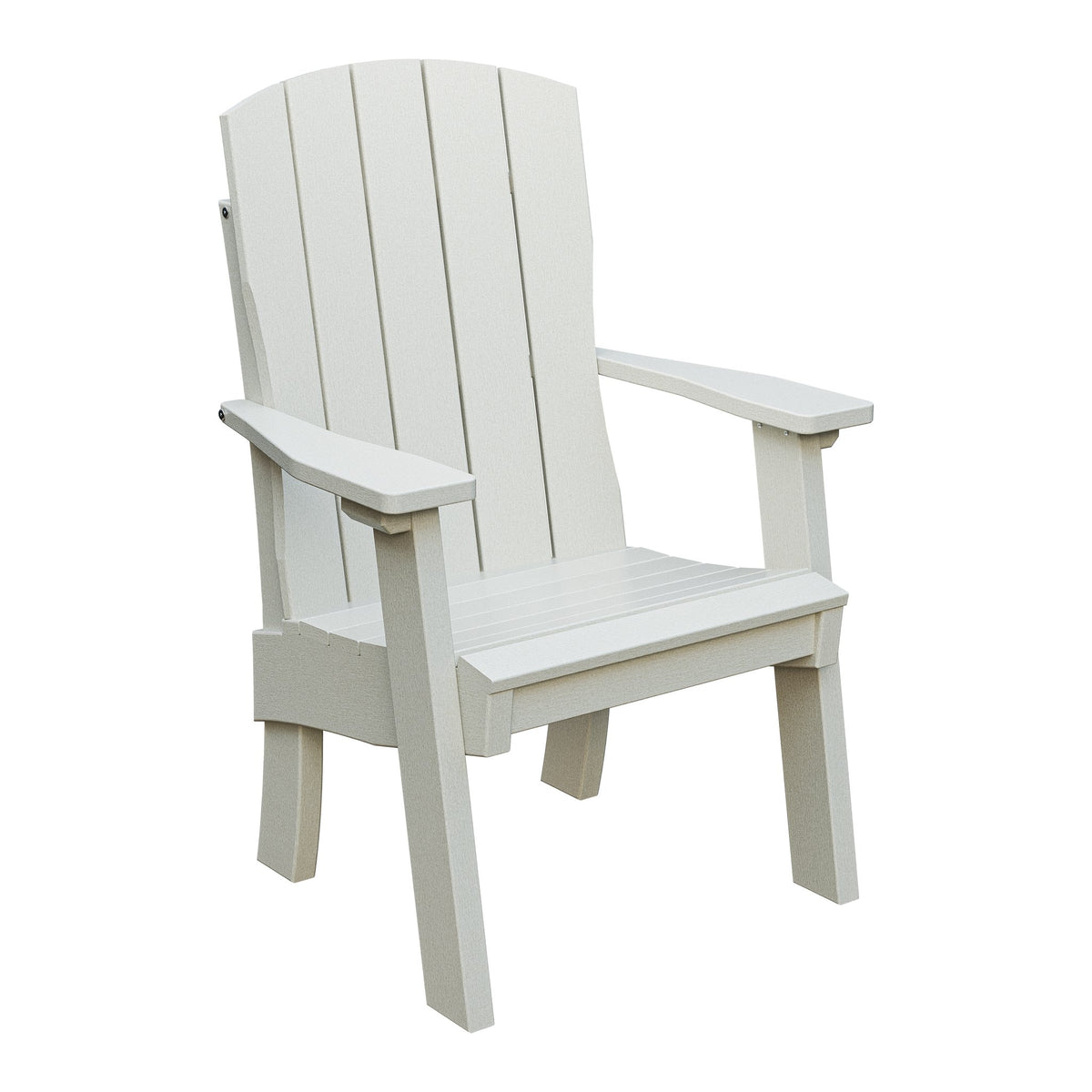 Amish Coastal Fanback Patio Dining Armchair in Ivory