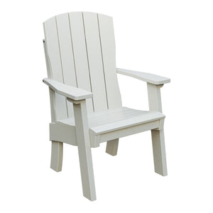Amish Coastal Fanback Patio Dining Armchair in Ivory