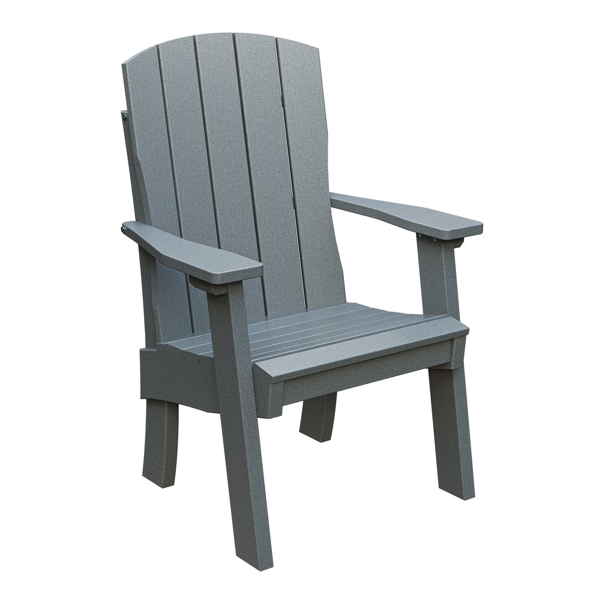 Amish Coastal Fanback Patio Dining Armchair in Light Gray