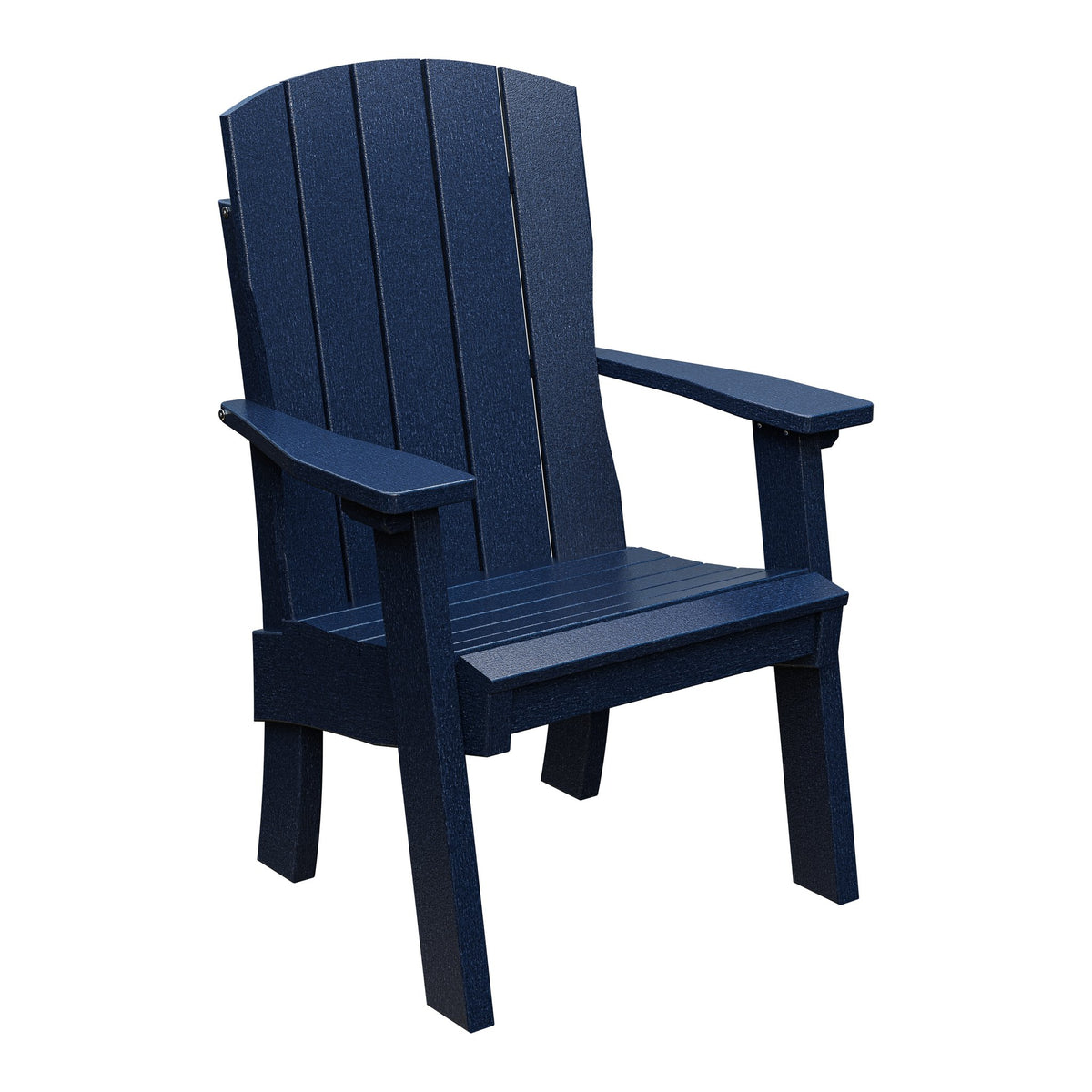 Amish Coastal Fanback Patio Dining Armchair in Patriot Blue