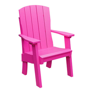 Amish Coastal Fanback Patio Dining Armchair in Pink