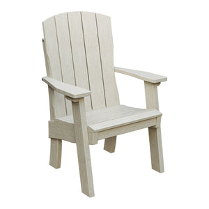 Amish Coastal Fanback Patio Dining Armchair in Seashell
