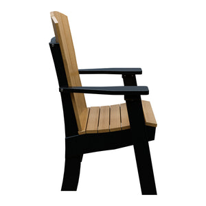Amish Coastal Fanback Patio Dining Armchair