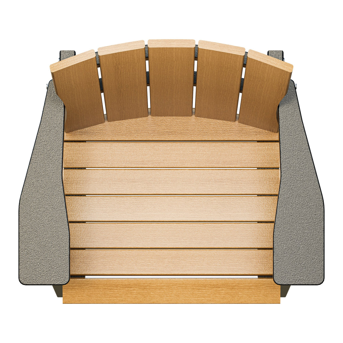 Amish Coastal Fanback Patio Dining Armchair