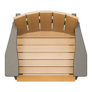 Amish Coastal Fanback Patio Dining Armchair