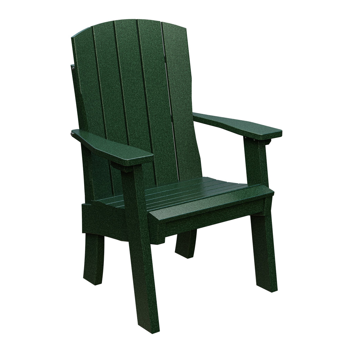 Amish Coastal Fanback Patio Dining Armchair in Turf Green