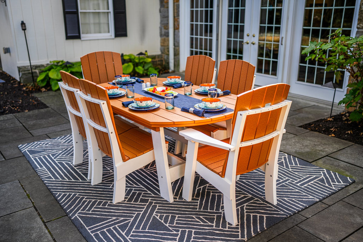 Amish Coastal Fanback Patio Dining Side Chair lifestyle photo