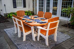 Amish Coastal Fanback Patio Dining Armchair lifestyle photo