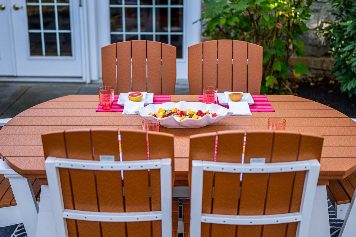 Amish Coastal Fanback Patio Dining Side Chair lifestyle photo