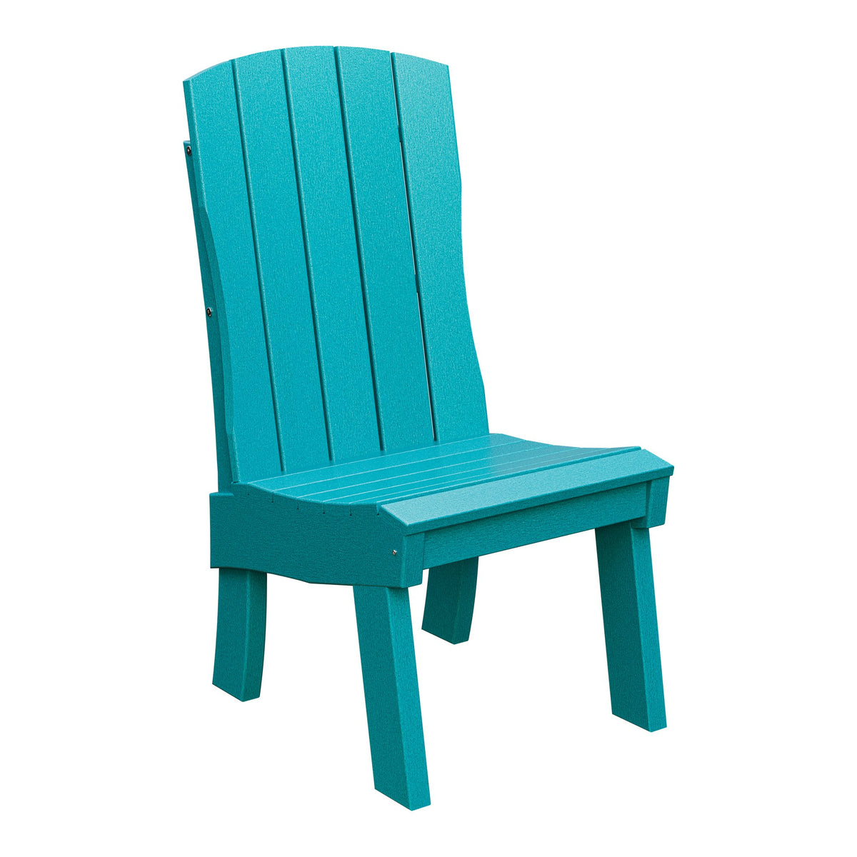 Amish Coastal Fanback Patio Dining Side Chair in Aruba Blue