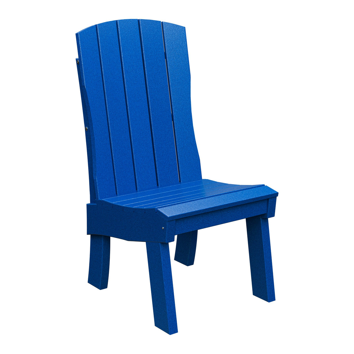 Amish Coastal Fanback Patio Dining Side Chair in Blue