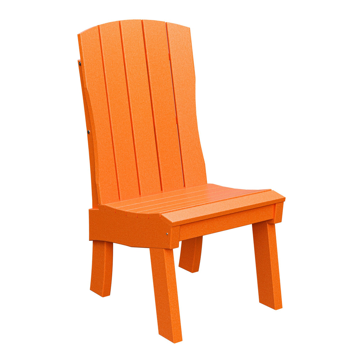 Amish Coastal Fanback Patio Dining Side Chair in Bright Orange