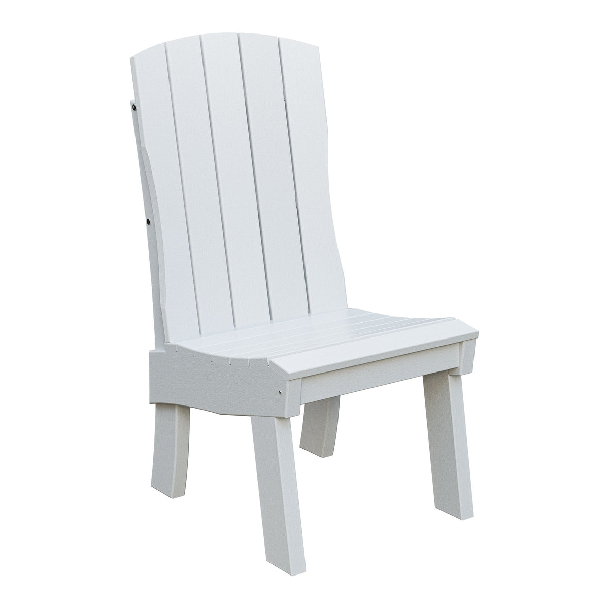 Amish Coastal Fanback Patio Dining Side Chair in Bright White