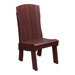 Amish Coastal Fanback Patio Dining Side Chair in Cherrywood
