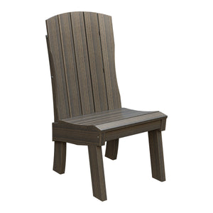Amish Coastal Fanback Patio Dining Side Chair in Coastal Gray