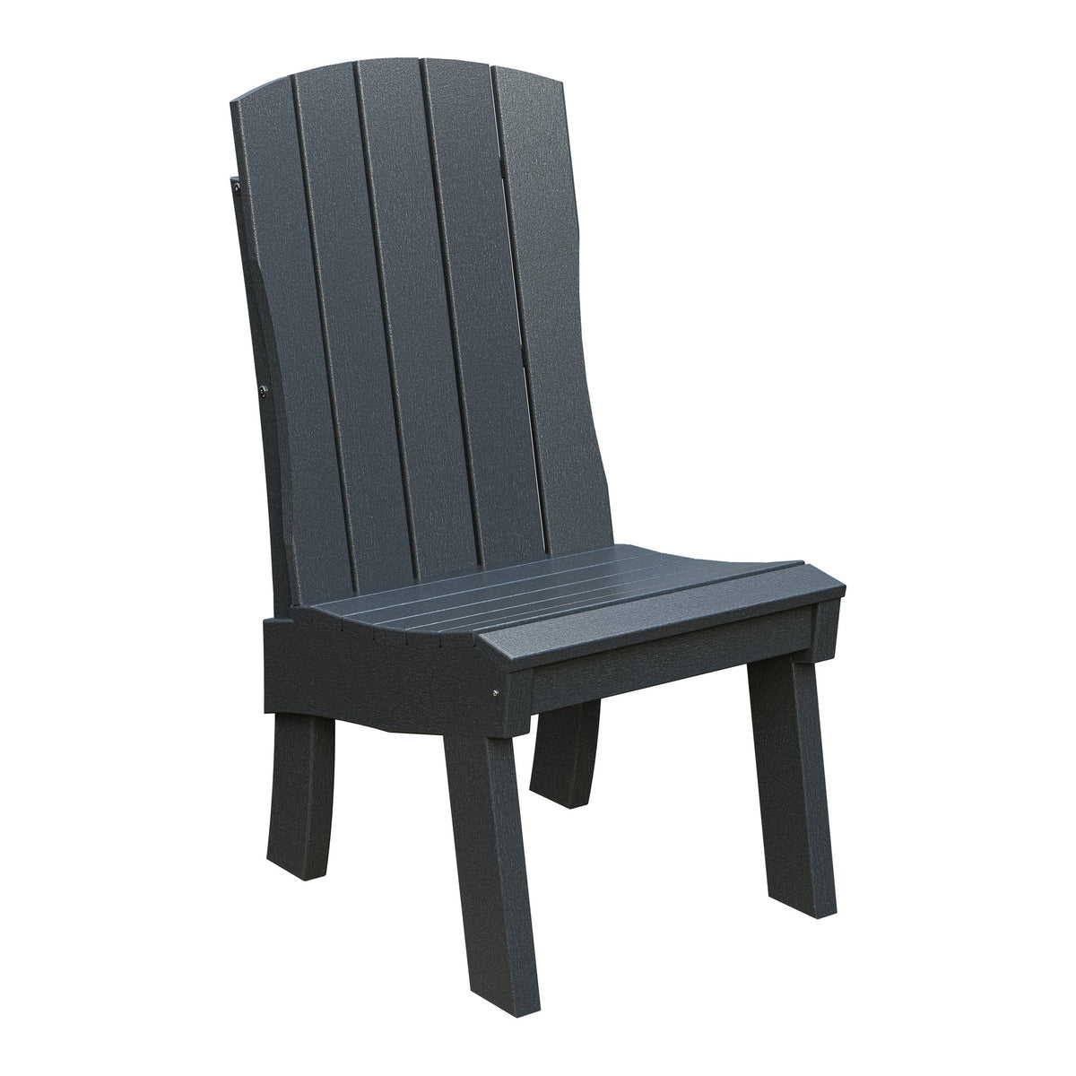 Amish Coastal Fanback Patio Dining Side Chair in Gray
