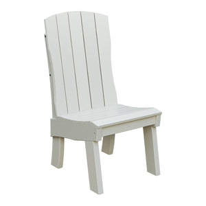 Amish Coastal Fanback Patio Dining Side Chair in Ivory