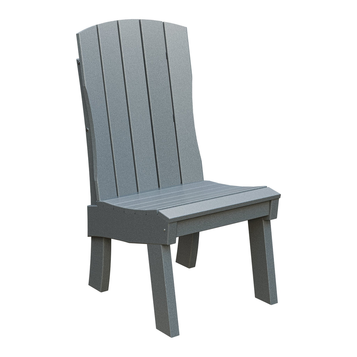 Amish Coastal Fanback Patio Dining Side Chair in Light Gray