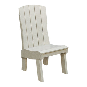 Amish Coastal Fanback Patio Dining Side Chair in Seashell