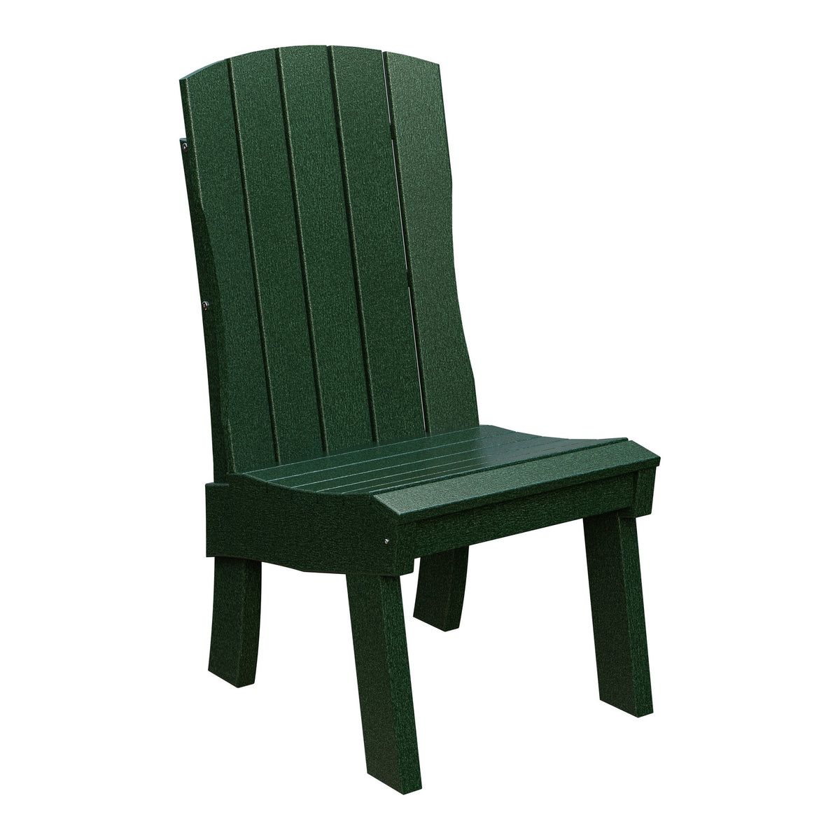 Amish Coastal Fanback Patio Dining Side Chair in Turf Green