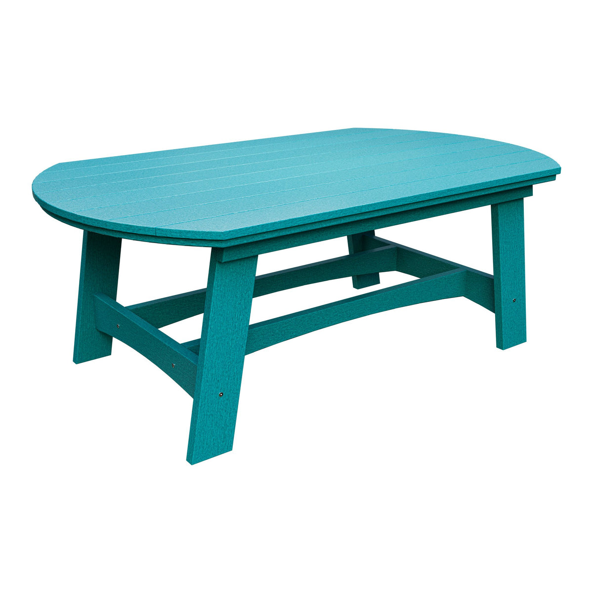 Amish Coastal Fanback 4' x 6' Patio Dining Table in Aruba Blue