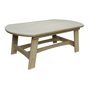 Amish Coastal Fanback 4' x 6' Patio Dining Table in Birchwood