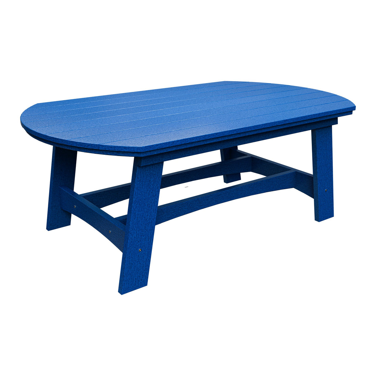 Amish Coastal Fanback 4' x 6' Patio Dining Table in Blue
