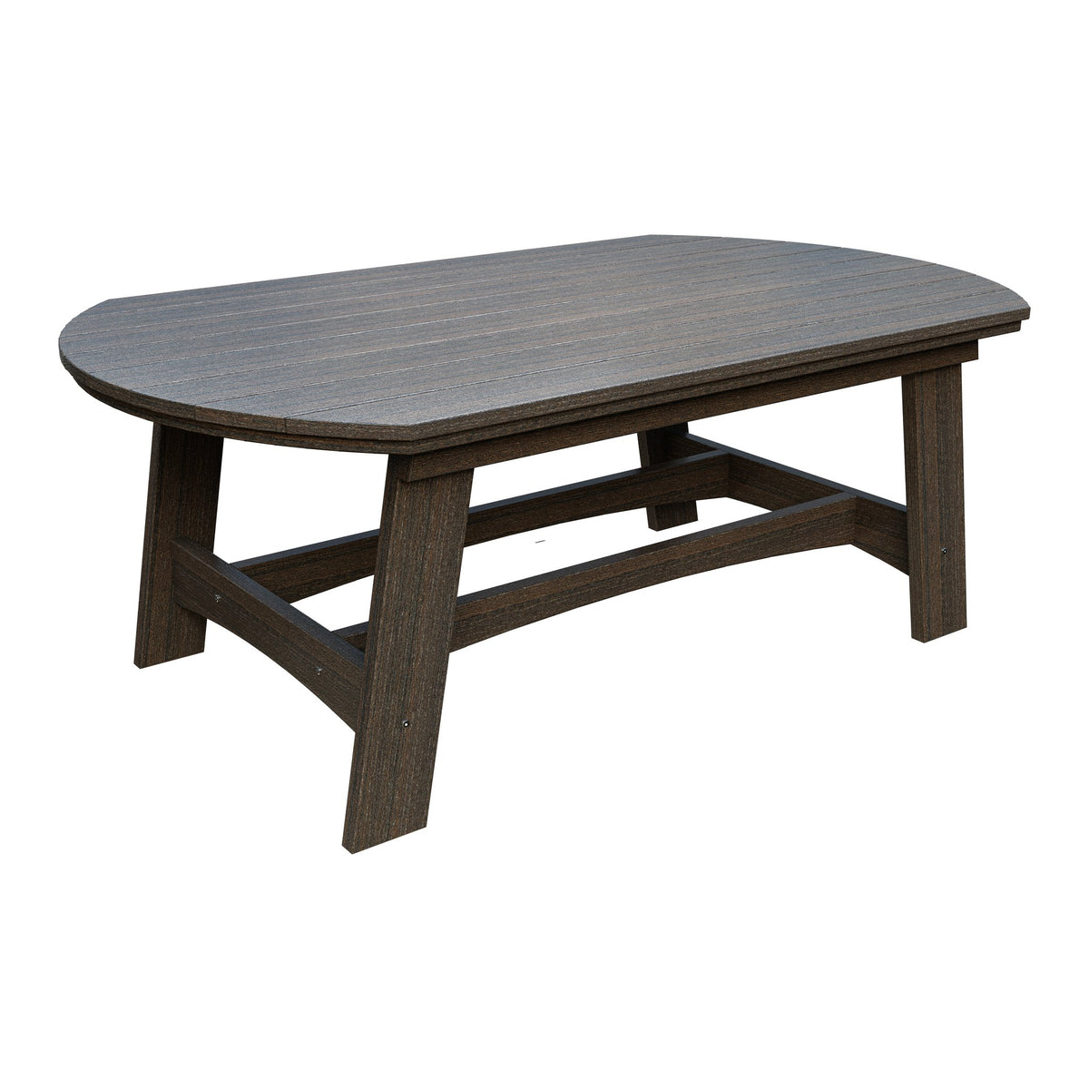 Amish Coastal Fanback 4' x 6' Patio Dining Table in Brazilian Walnut
