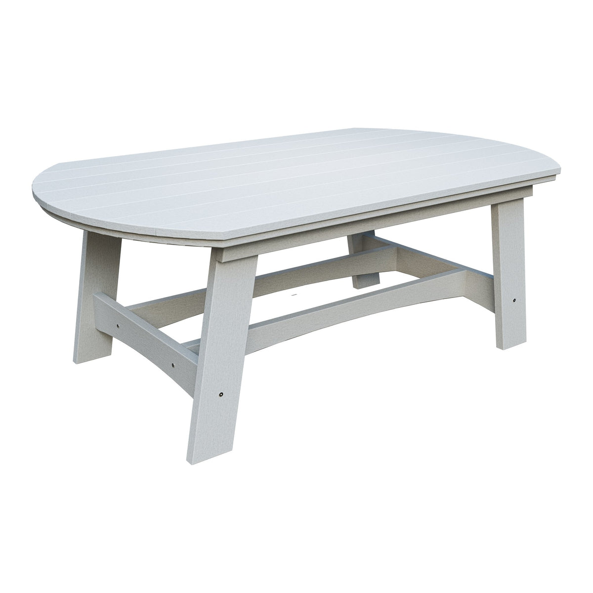 Amish Coastal Fanback 4' x 6' Patio Dining Table in Bright White
