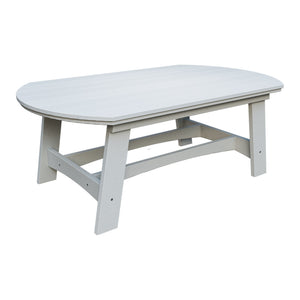 Amish Coastal Fanback 4' x 6' Patio Dining Table in Bright White