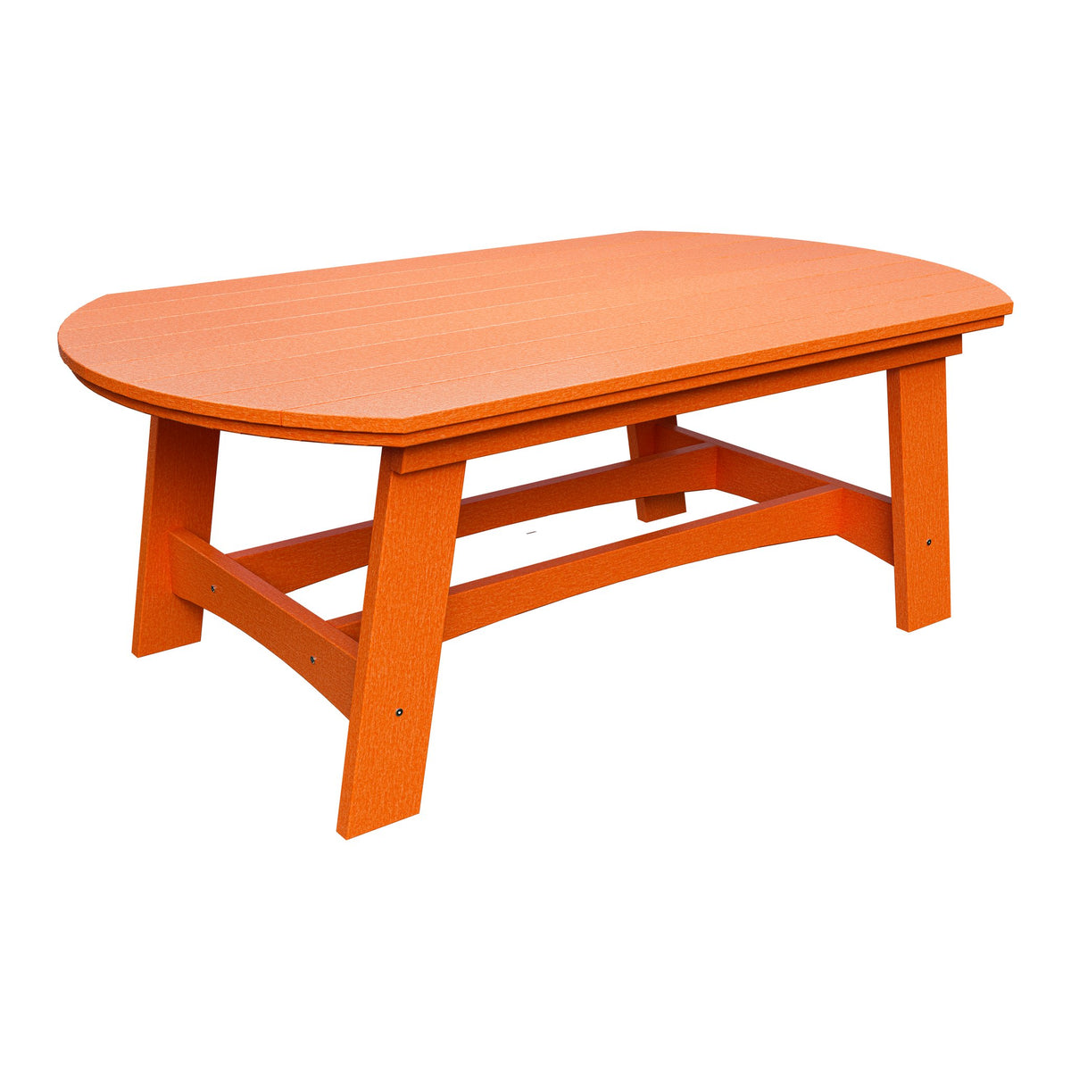 Amish Coastal Fanback 4' x 6' Patio Dining Table in Bright Orange