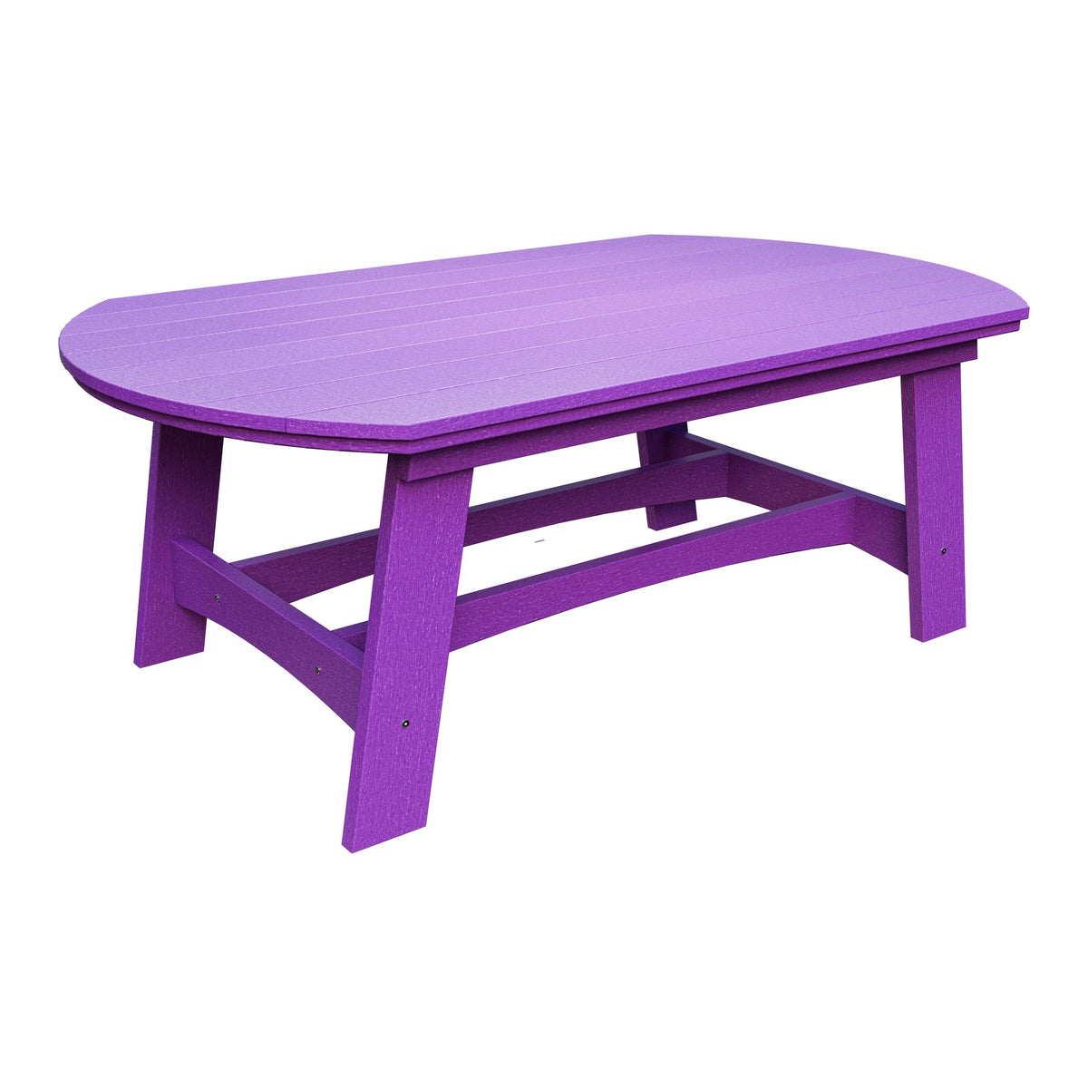 Amish Coastal Fanback 4' x 6' Patio Dining Table in Bright Purple