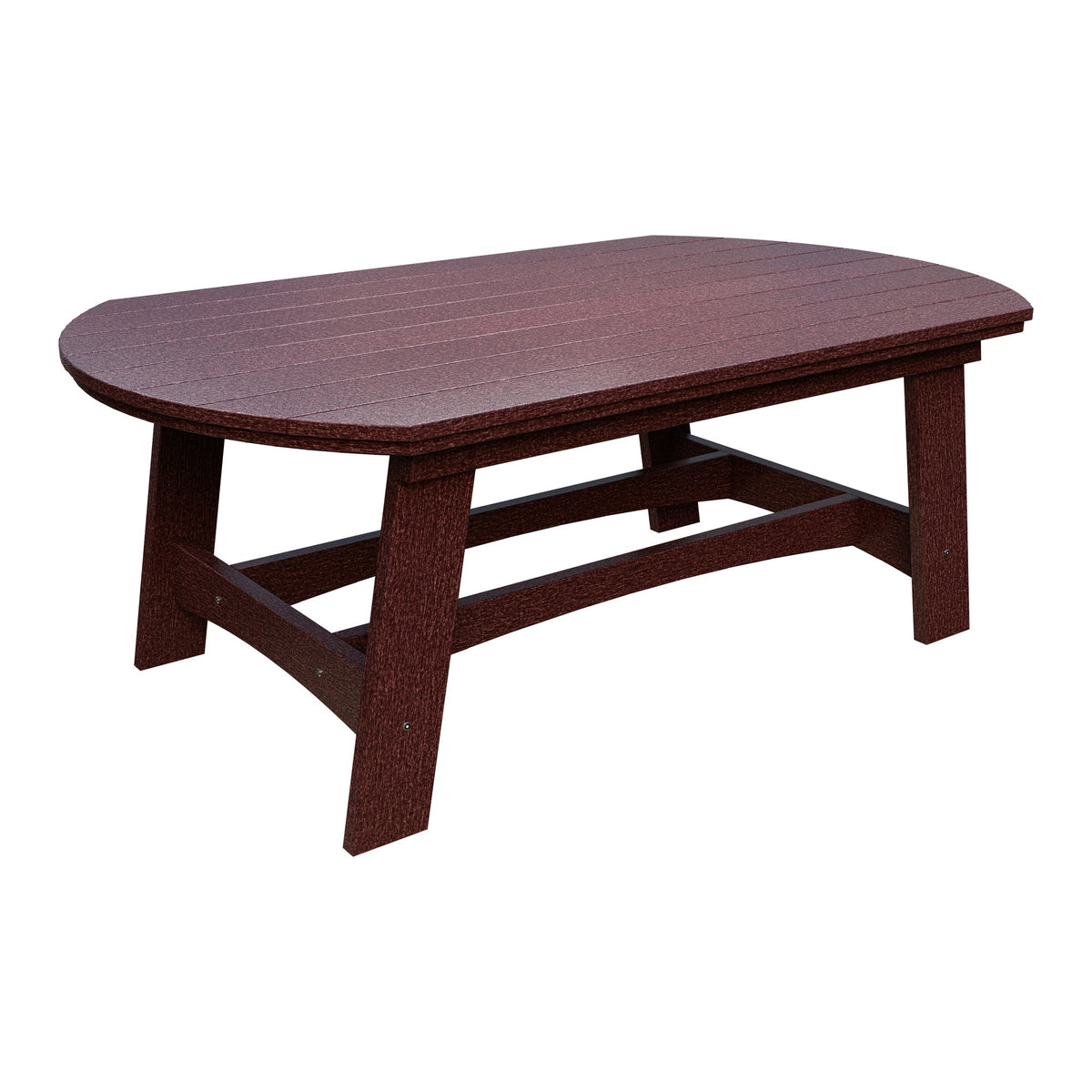 Amish Coastal Fanback 4' x 6' Patio Dining Table in Cherrywood