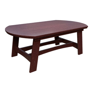 Amish Coastal Fanback 4' x 6' Patio Dining Table in Cherrywood