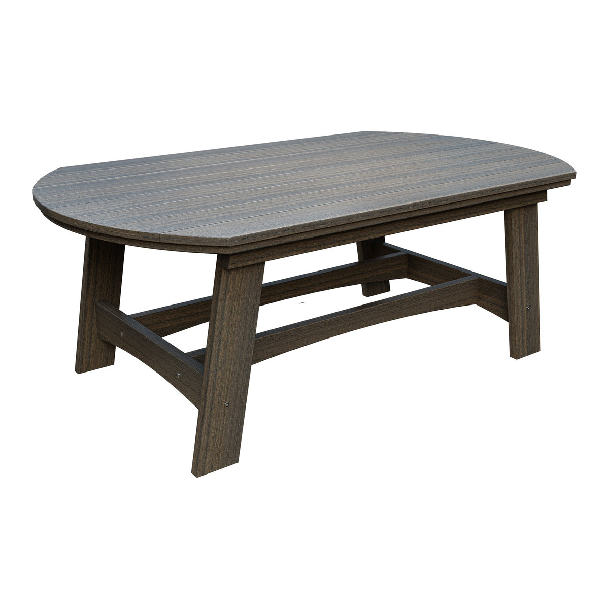 Amish Coastal Fanback 4' x 6' Patio Dining Table in Coastal Gray