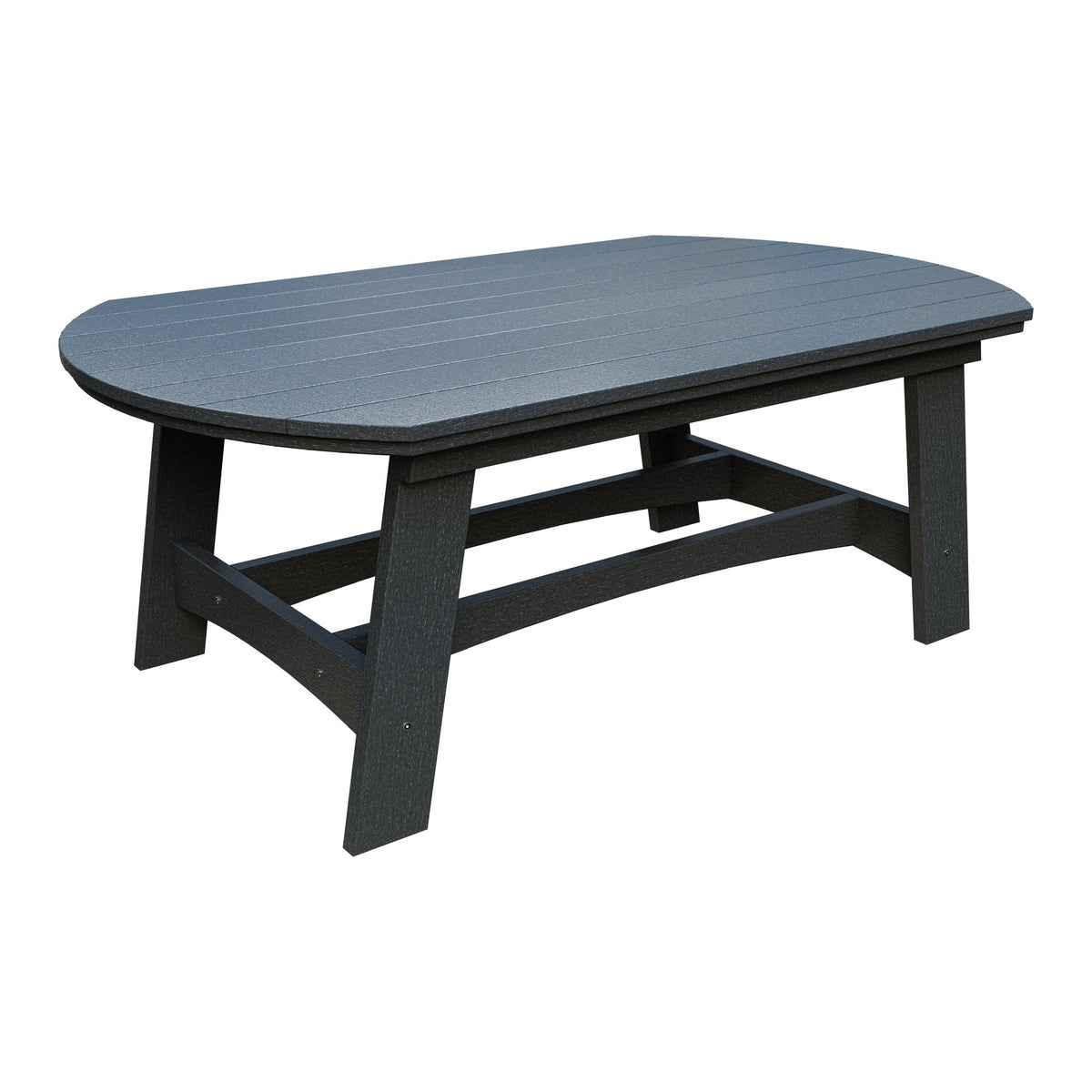 Amish Coastal Fanback 4' x 6' Patio Dining Table in Gray