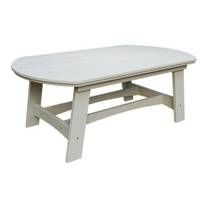 Amish Coastal Fanback 4' x 6' Patio Dining Table in Ivory