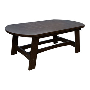 Amish Coastal Fanback 4' x 6' Patio Dining Table in Milwaukee Brown