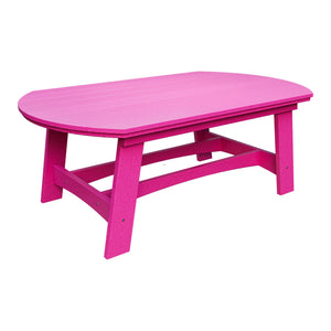 Amish Coastal Fanback 4' x 6' Patio Dining Table in Pink