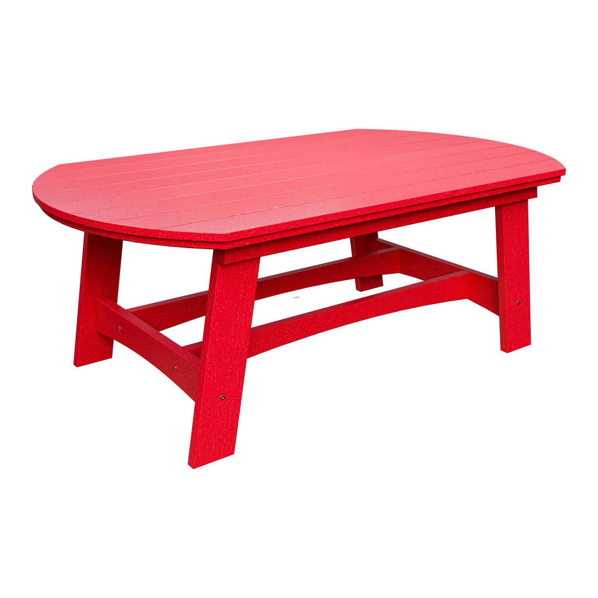 Amish Coastal Fanback 4' x 6' Patio Dining Table in Red