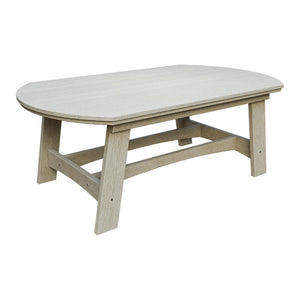 Amish Coastal Fanback 4' x 6' Patio Dining Table in Seashell