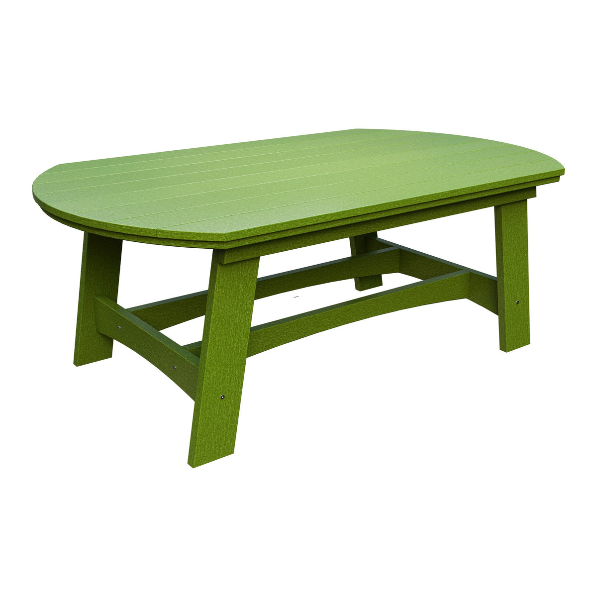 Amish Coastal Fanback 4' x 6' Patio Dining Table in Tropical Lime Green