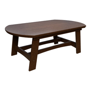 Amish Coastal Fanback 4' x 6' Patio Dining Table in Tudor Brown